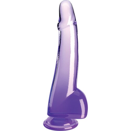 Pipedream King Cock Clear Cock with Balls 10&amp;quot; Purple Slike