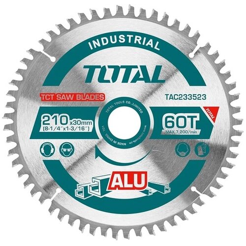 Total rezni list za aluminijum 60 zuba 210x25,4mm Cene