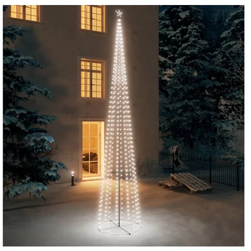  Novoletna jelka stožec 752 hladno belih LED lučk 160x500 cm