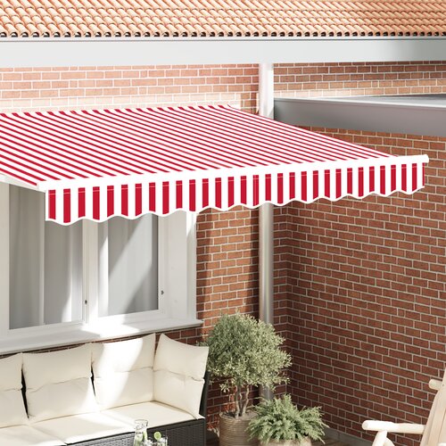 vidaXL Tenda Valance za 2.5 m okvir Rdeča in Bela 2.3x0.2 m Cene
