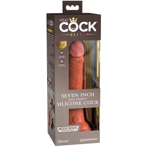 King Cock Elite 7 - realističan dildo (18 cm) - tamno prirodan