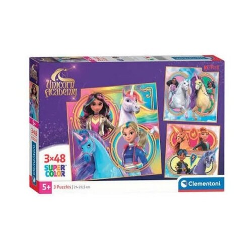 Clementoni puzzle unicorn academy akademija jednoroga 3x48 delova ( CL25325 ) Cene