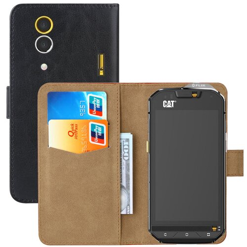  Preklopni ovitek / etui / zaščita Wallet za Cat S60 - črni Cene