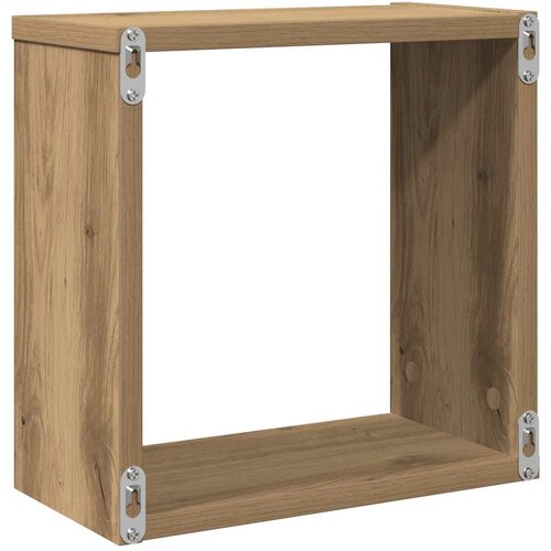  Kockaste zidne police 6 kom boja hrasta 30x15x30 cm drvene Slike