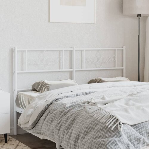 VidaXL Metalno uzglavlje bijelo 160 cm Slike