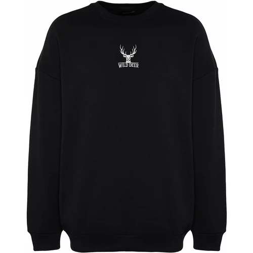 Trendyol Sweatshirt - Black - Oversize