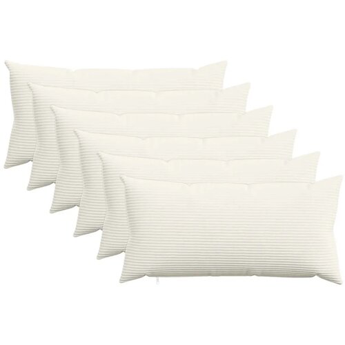  Presvlaka za jastuk 6 pcs HEERLEN Krem 40 x 80 cm Kord - Krem 40 x 80 cm 6 Cijene