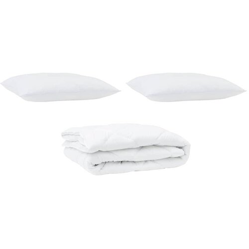 vidaXL Odeja z blazino 3 pcs Bela Mikrofibra, (5000064873) Cene