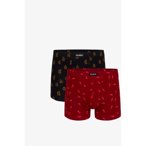 Atlantic Men&amp;#039;s boxers 2Pack - burgundy/black Slike