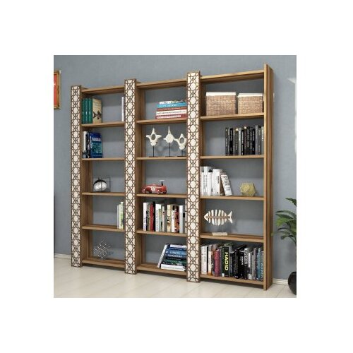 Hanah home polica za knjige city 3 walnut cream Cene