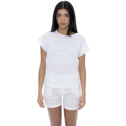 Leone 1947 Majice & Polo majice Woman Short Sleeves Fancy Stripes Bela Cene