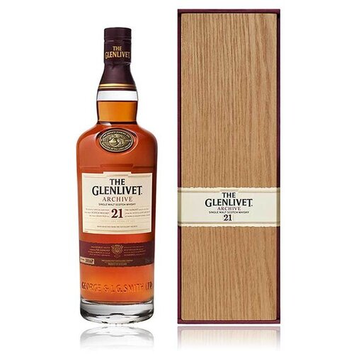 Glenlivet The 21YO Wooden Box 43% 0.7l viski Slike