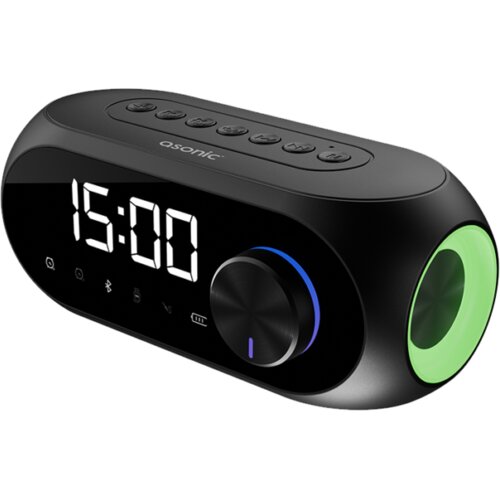 Digitalni sat sa zvučnikom i alarmom za mobitel bluetooth, Asonic AS-W6 1200MAH 5W Black, 40522 Cijene