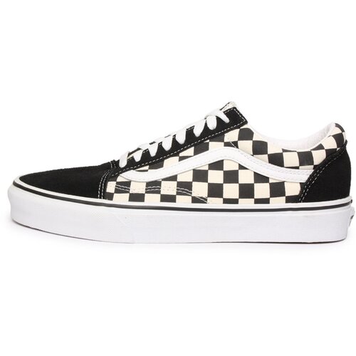 Vans Black-and-White Women Patterned Leather Sneakers UA Old Skool Platfor - Women Slike