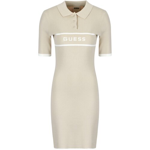 Guess MEISSA POLO SS SWTR DRESS Bež Slike