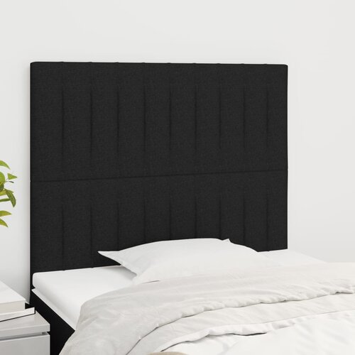 VidaXL Uzglavlje 2 kom crni 100x5x78/88 cm od tkanine Slike