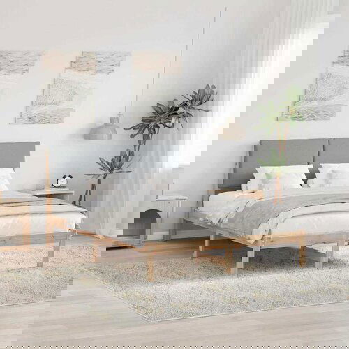 vidaXL Kovinska posteljna konstrukcija Rjava in svetlo siva, (5000084667) Cene