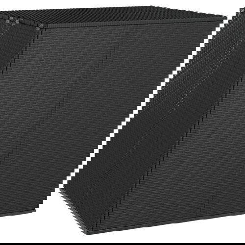 VidaXL Kutija za vrtne jastuke od PE ratana 100 x 97,5 x 104 cm crna Slike