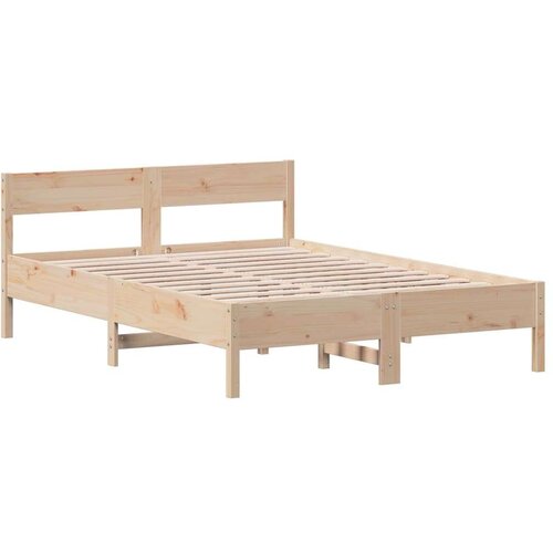 VidaXL Okvir kreveta s uzglavljem 120x190 cm od borovine Slike