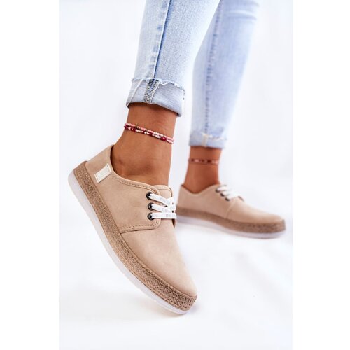 Big Star Women&amp;#039;s Low Sneakers Memory Foam System KK276005 Beige Slike