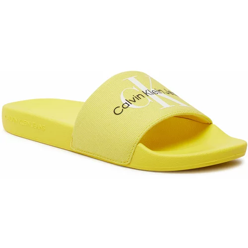 Calvin Klein Jeans Natikači Slide Monogram Co YW0YW00103 Blazing Yellow/Bright White 0LJ