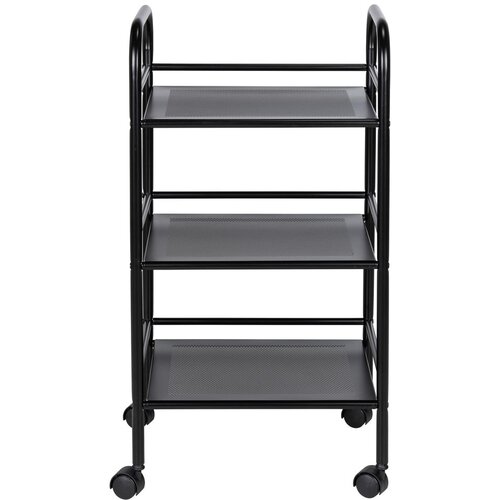 Wenko Crni metalni regal na kotačima 41x75 cm &amp;ndash; Slike