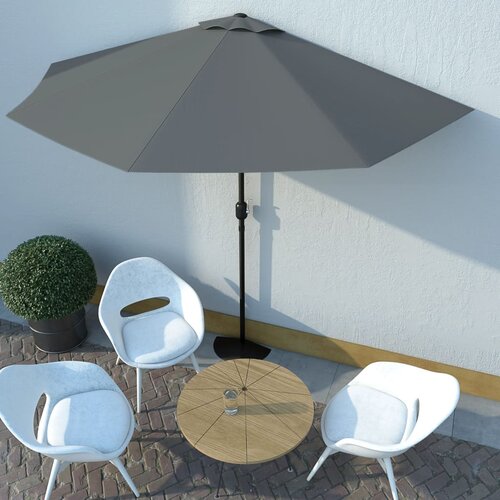 VidaXL Balkonski senčnik z aluminijastim drogom 300x150 cm antraciten Slike