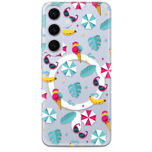  maska silikonska PRINT MagSafe za Samsung S921B Galaxy S24 5G/ beach Slike
