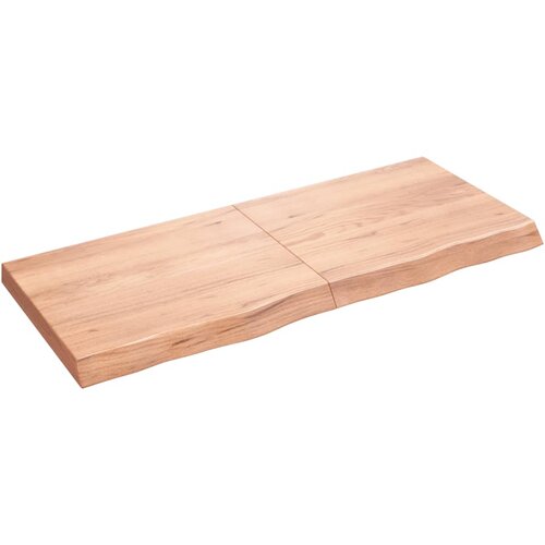 vidaXL Stenska polica svetlo rjava 120x50x6 cm trdna hrastovina Cene