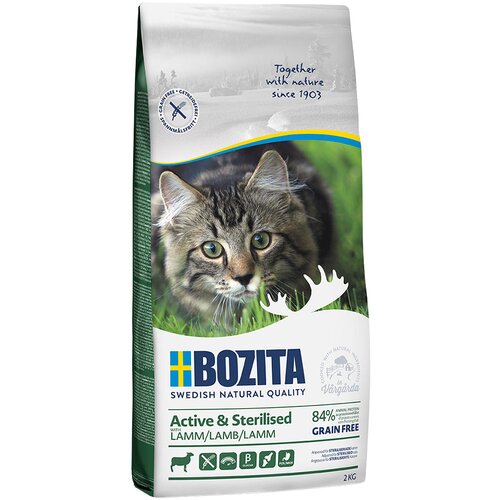 Bozita Grainfree Active &amp;amp; Sterilised z jagnjetino - 2 kg Slike