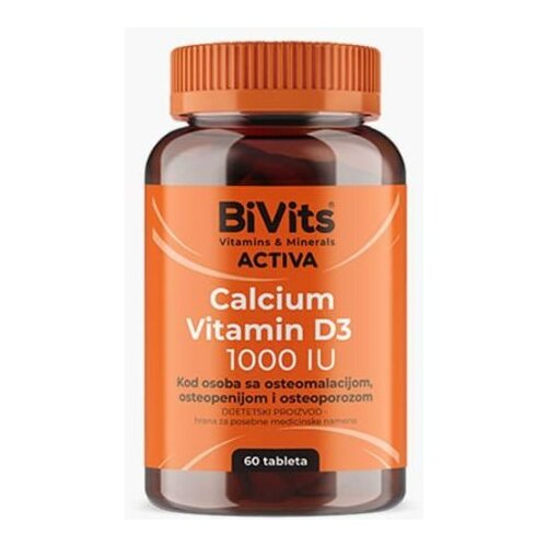 BiVits Activa Calcium + Vitamin D3 1000IU A60 Cene