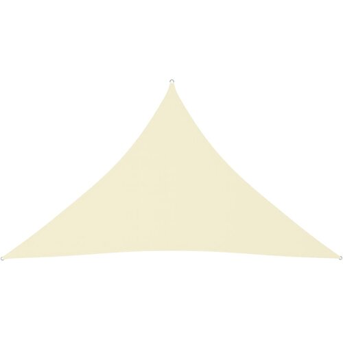 vidaXL Senčno jadro oksford blago trikotno 3,5x3,5x4,9 m krem, (20610705) Cene
