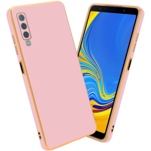 Cadorabo Ohi&amp;scaron;je, združljiv s Samsungom v sijajnem roza - zlati - za&amp;scaron;čitni pokrov iz fleksibilnega silikona TPU in z za&amp;scaron;čito pred kamero, (20593902) Slike