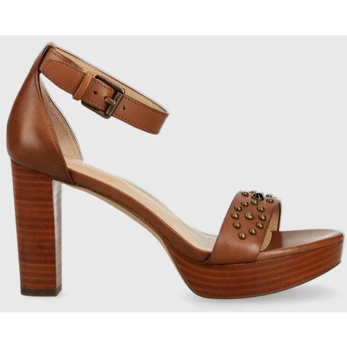 Polo Ralph Lauren Kožne sandale Sylvia boja: smeđa, 802891411001