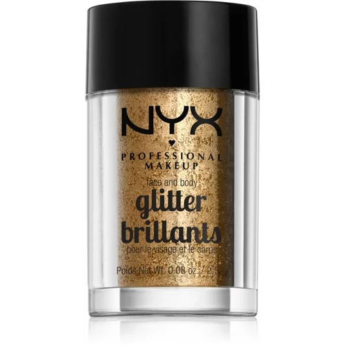NYX Professional Makeup Glitter Goals bleščice za obraz in telo odtenek 08 Bronze 2.5 g