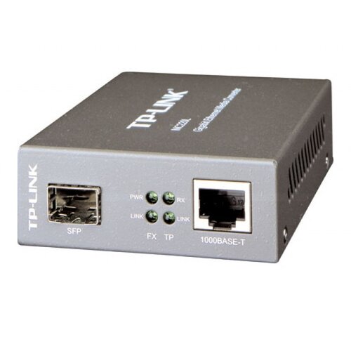 Tp-link MC220L Gigabit SFP (1000BASE-SX/LX) na 10/100/1000Mbps Ethernet fiber konverter sa 1 SFP slotom (SFP modul se kupuje posebno) Slike