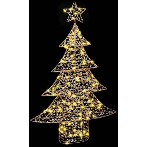 VidaXL Božićno drvce s 120 LED svjetlima Topla bijela 120 cm PET Slike
