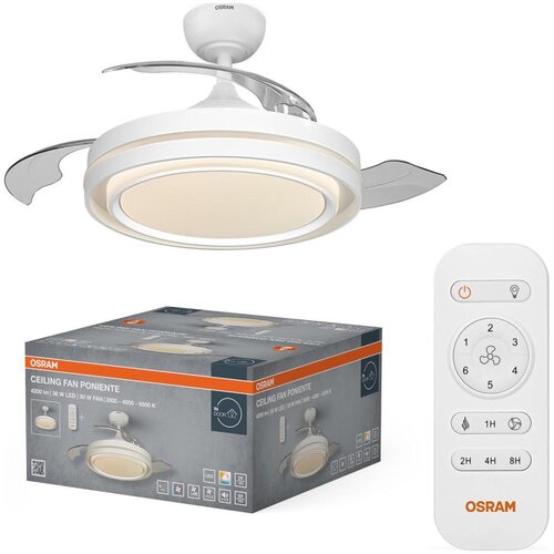 Osram LED prigu&scaron;iva svetiljka sa ventilatorom PONIENTE LED/36W/230V 3000/4000/6500K + daljinski upravljač Cene