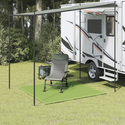 VidaXL Preproga za &amp;scaron;otor svetlo zelena 200x200 cm HDPE Slike