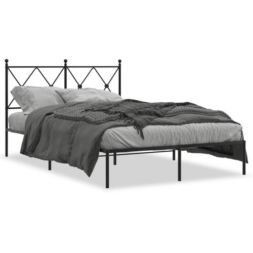 vidaXL Metalni okvir za krevet s uzglavljem crni 120x200 cm Cijene