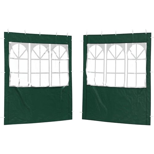 vidaXL Stranska stena zabavnega &scaron;otora 2 pcs 200 x 195 cm Zelena, (5000219023) Cene