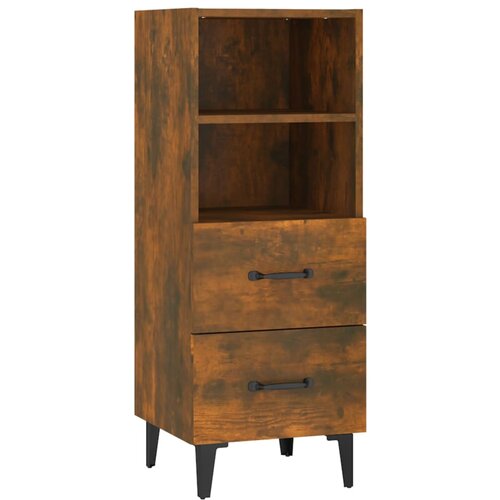 Maison Chic Komoda - Predalnik dimljeni hrast 34,5x34x90 cm konstruiran les, (21718532) Cene