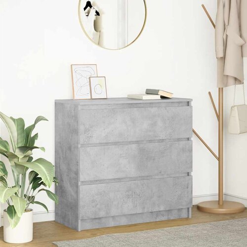  Komoda siva boja betona 80x35x76 cm od konstruiranog drva Cijene