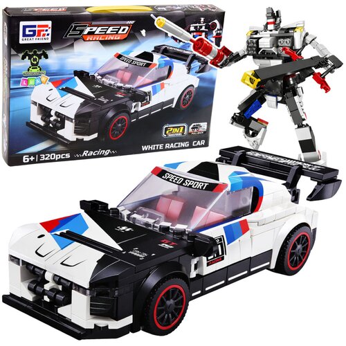  Kocke za sestavljanje 2 v 1 avto-robot SPEED - 320 elementov Cene