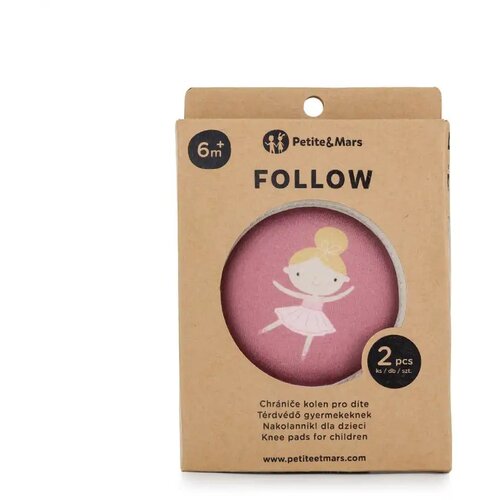 Petite&amp;amp;Mars &amp;Scaron;čitniki za kolena za plazenje 6 m+ Follow, Dusty Rose Slike