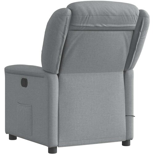  Masažni naslonjač od tkanine svjetlosivi Slike