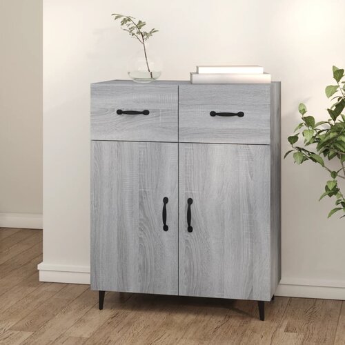 The Living Store Komoda siva sonoma 69,5x34x90 cm inženirski les - Komoda, (21662676) Cene