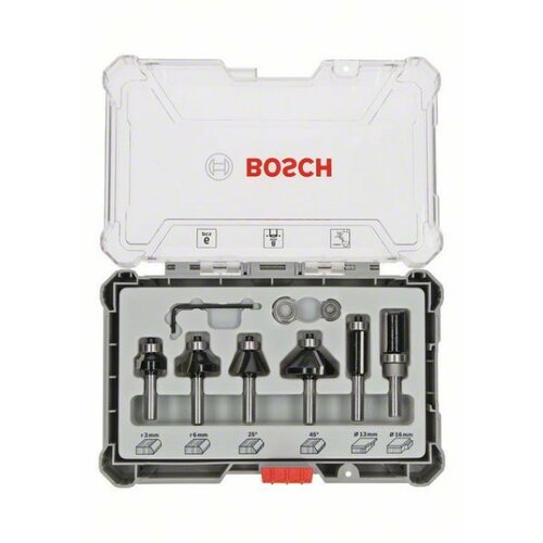 Bosch komplet glodala, 6 komada, Trim&Edging držač od 8 mm 6-piece Trim i edging router bit set. ( 2607017469 ) Cene