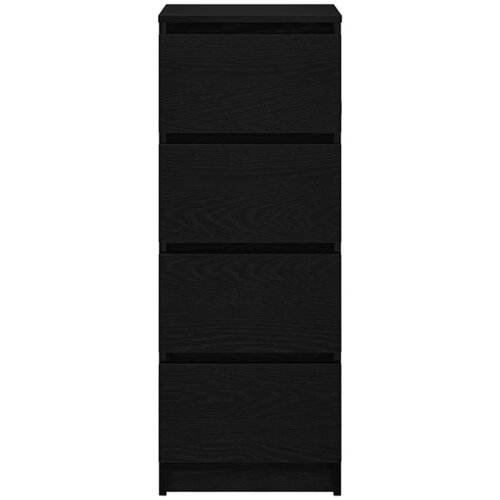  Komoda crni hrast 37,5x35x99 cm izrađeno drvo Slike