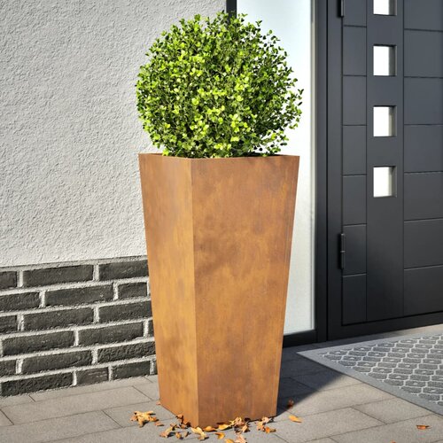 VidaXL Vrtno korito 2 kosa 35x35x75 cm korten jeklo Slike